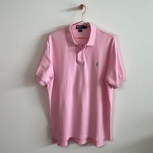 Polo by Ralph Lauren Pink Short Sleeve Polo Shirt - Men’s Large